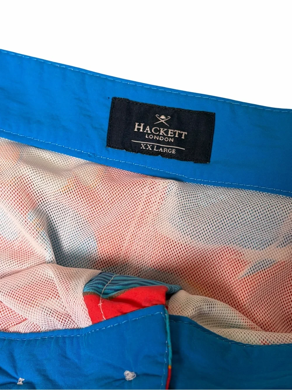 Men’s HACKETT Red Tropical Fish TV Swim Shorts Size XXL